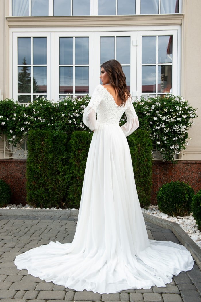 Сватбена рокля с дълги ръкави Hadassa