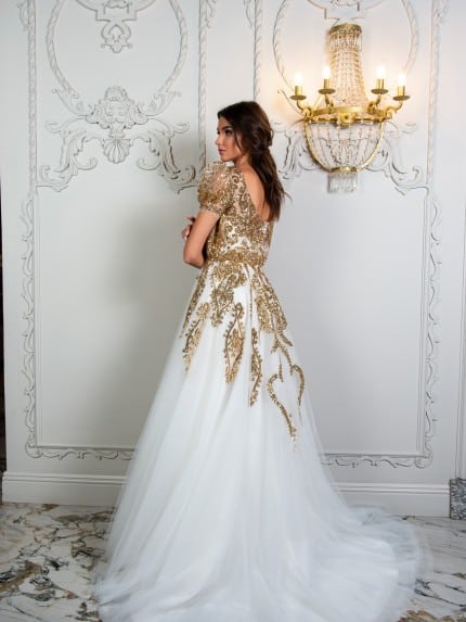 Сватбена рокля с пайети Hadassa