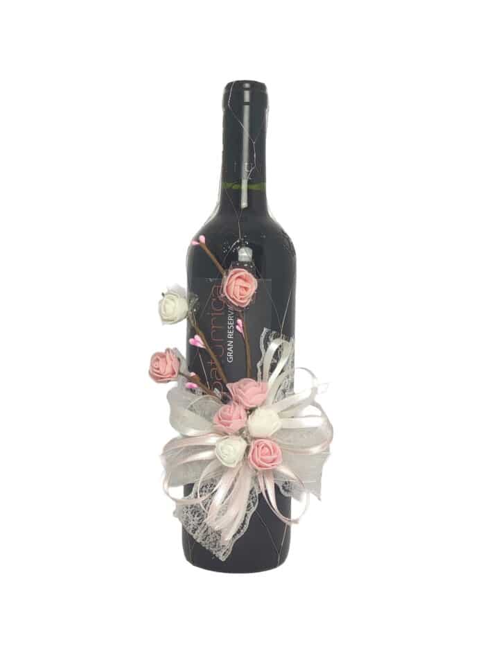 Украсена бутилка вино м.10-61