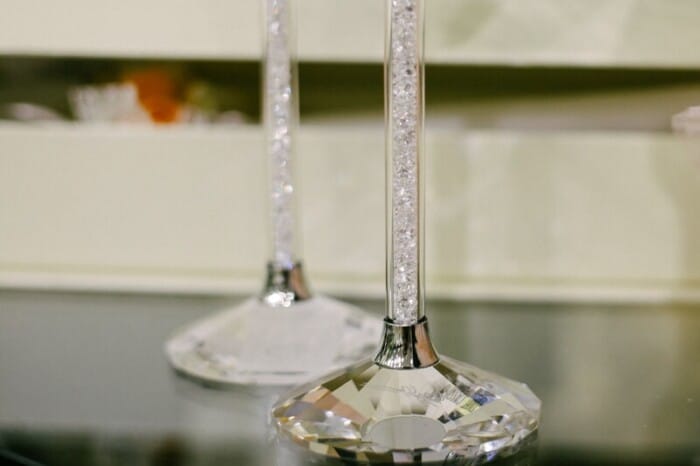 Сватбени кристални чаши, дизайн Олег Касини