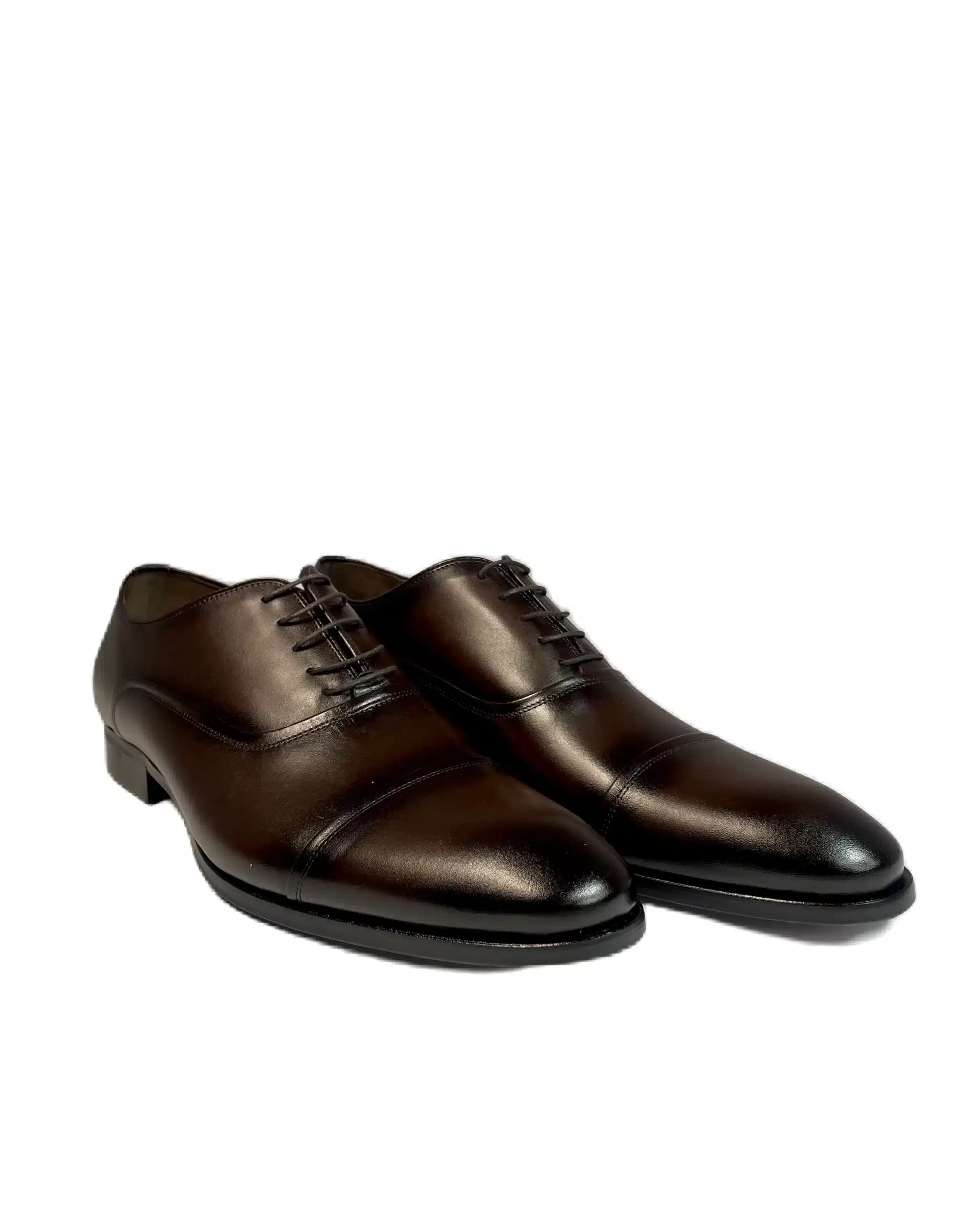 Модел тъмнокафяви официални мъжки обувки големи номера 2024, представен в myWEDDING