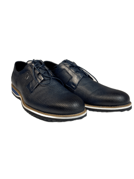 Удобни мъжки обувки естествена кожа в тъмносиньо, създадени за оптимален комфорт и стил, перфектни за всякакви поводи.