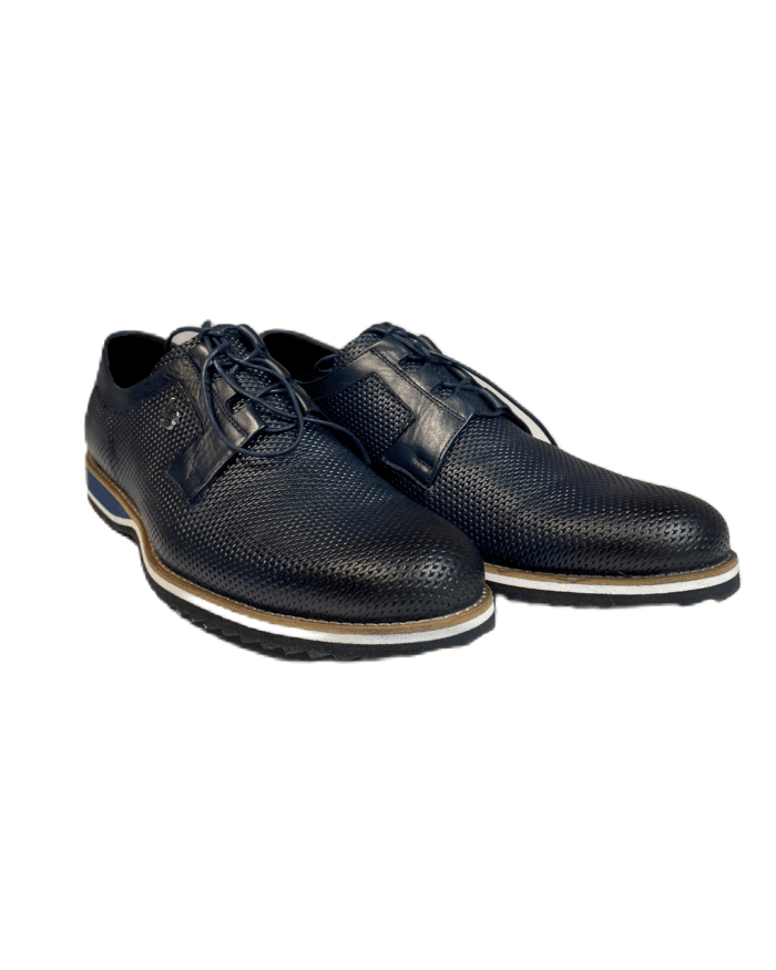 Удобни мъжки обувки естествена кожа в тъмносиньо, създадени за оптимален комфорт и стил, перфектни за всякакви поводи.