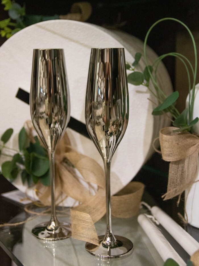 кристални ритуални чаши-метализирани