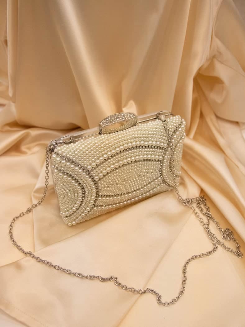 сватбена чанта с перли