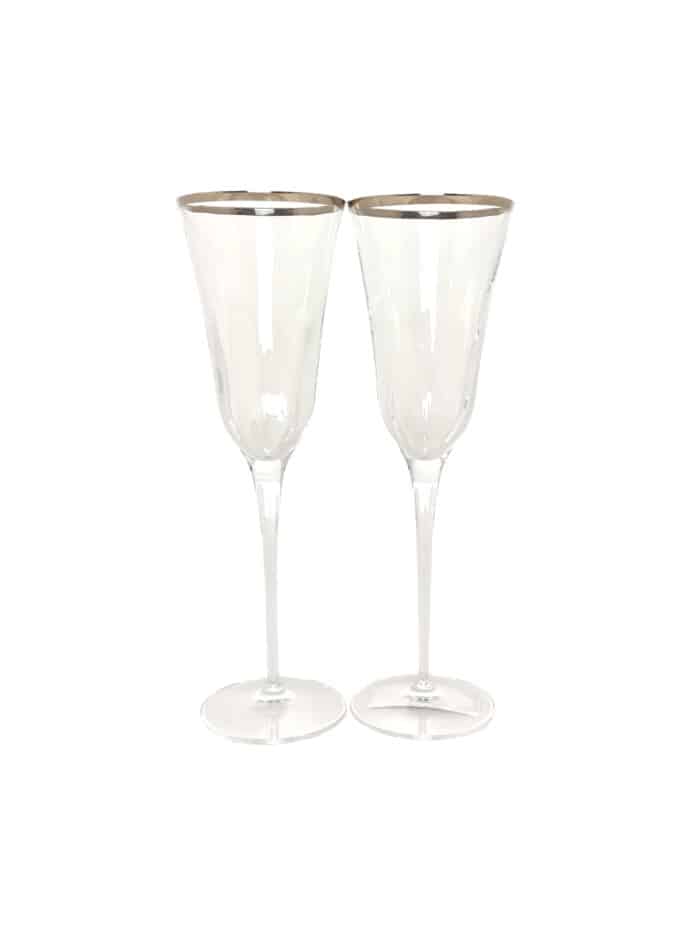 Кристални чаши за сватбен ритуал Julia Silver