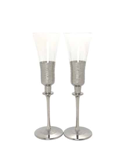 Метализирани кристални сватбени чаши